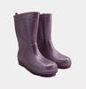 PVC Childrens Rain Boots , Dark Purple Simple Size 1 Insole 18cm