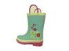 Rubber Patterned Rain Boots Kid , Winter Light Green Lovely Size 29