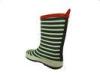 Zebra Rubber Rain Boot Children , Stripe Green Size 23 For Fishing