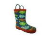 Girls kids Galoshes Rubber Rain Boots , Cute Size 24 With Handle