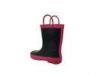 Cute Rubber Rain Boot , Size 26 Black Waterproof With Handle
