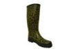 Leopard Print Rubber Rain Boot 15 In Circumference for Autumn