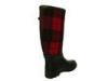 Fashion Grid Rubber Rain Boot Knee , 14 Inch Shaft Size 8 Red