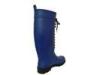 Dark Blue Rubber Rain Boot , Lace Up Waterproof Size 39 Beautiful