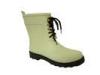 Size 8 Rubber Rain Boot , Short Flat Lace Up 8 Inch Shaft For Women