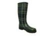 Grid Calf Rubber Rain Boot , 8 Inch Shaft Size 6 3/4 Inch Heel Summer