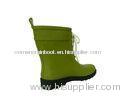 Lace Up Fashion Rain Boots For Women Green 18 Inch Shaft