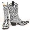 Fashion Shining Rubber Rain Boot , Zebra Skin Patterned Size 39