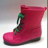 Lace Up Ankle Rain Boots , Rose Waterproof Size 8 25cm Insole