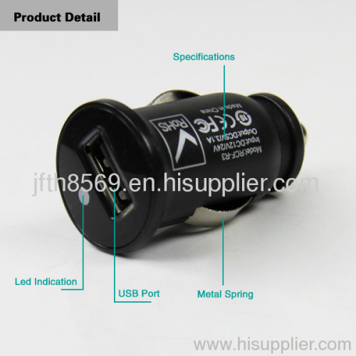 Mini car charger 3.1a output stable perfermance hot sell