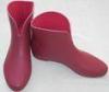 Red Solid color Ankle Rain Boots For Women , Size 36 , 37