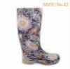 Patterned Knee Rain Boots , Comfortable Size 8 Women For Fishing