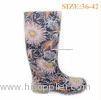 Patterned Knee Rain Boots , Comfortable Size 8 Women For Fishing