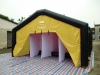 inflatable decontamination tent for emergency use