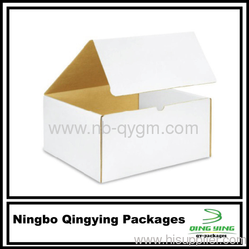 White corrugated Die Cut boxes FEFCO0421 Overlap