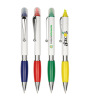 Top selling promotional click ballpen with highlighter