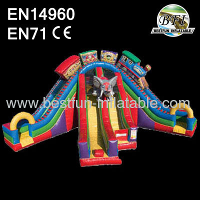 18' Inflatable Triple Lane Slide