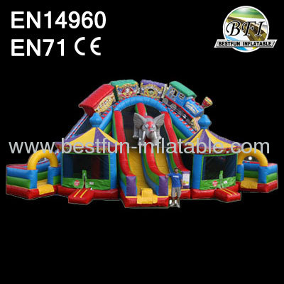 Giant Inflatable Circus City With / Without Bounce Slide