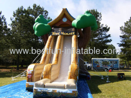 20' Kids Commercial Inflatable Tree House Slide