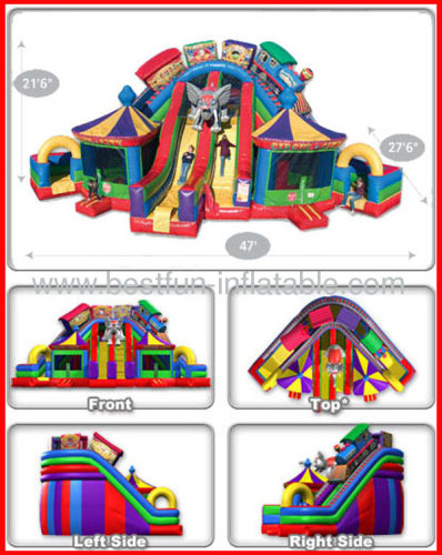 Giant Inflatable Circus City With / Without Bounce Slide