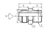 1JN JIC MALE 74° CONE / NPT MALE HYDRAULIC ADAPTERS FITTINGS PIPE FITTINGS COUPLING CONNECTOR