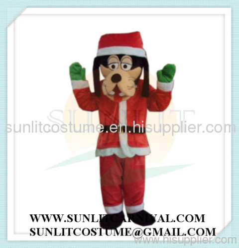 Christmas goofy dog mascot costume