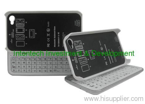 Sliding & standing bluetooth keyboard case for iphone 4/ 4S