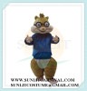 simon chipmunks short plush mascot costume