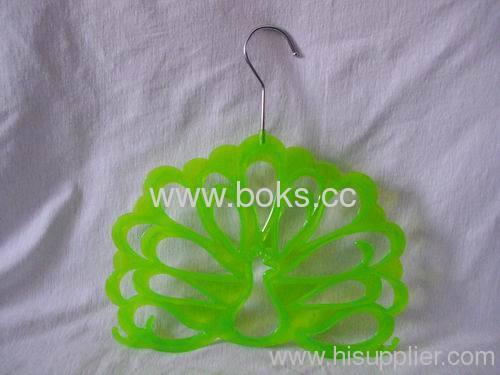 green plastic cloth hangers