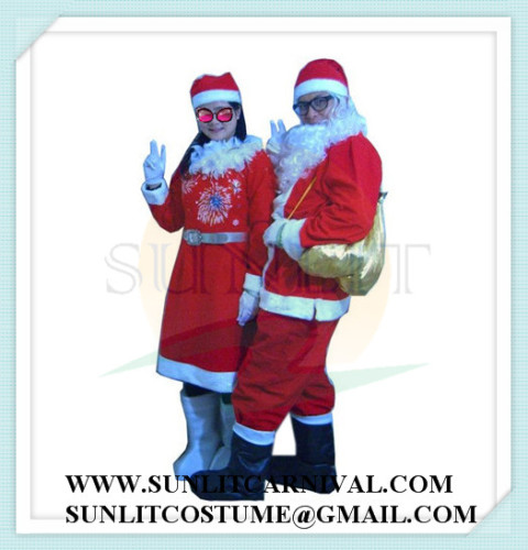 open face christmas costume plush fabric