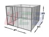 8' x 8' x 6' round bar dog kennels