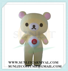 beige rilakkuma bear mascot costume