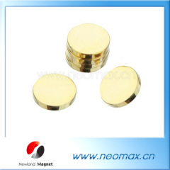 Gold coating NdFeB magnet