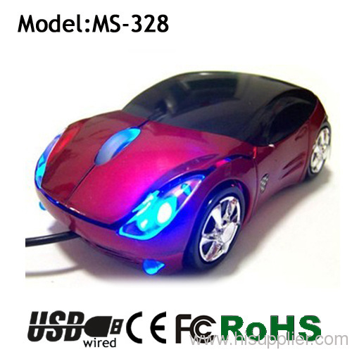 China 2015 magic LED light computer accessories car shape 3D mouse