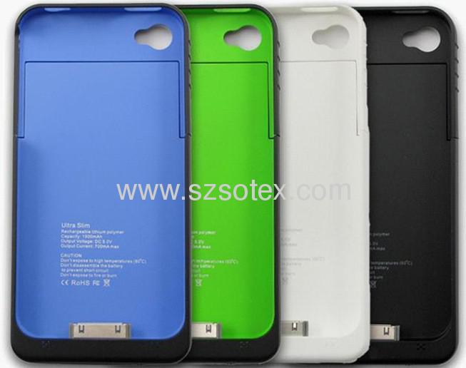 hot sale 1900mah power case for iphone 4/4s