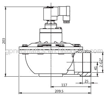 2right angle pulse jet valve