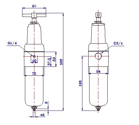 High temperature and high pressure filter regulator