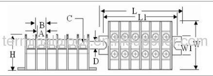 TA-010 Din Rail Mounted Terminal Block