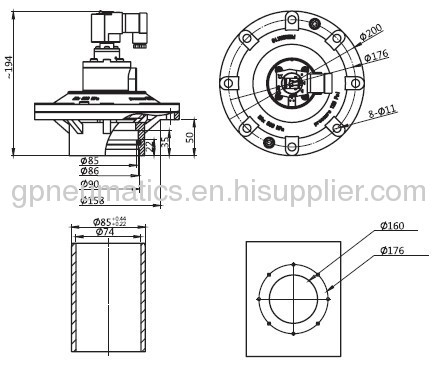 CA-89MM AC220V MM series pulse valve