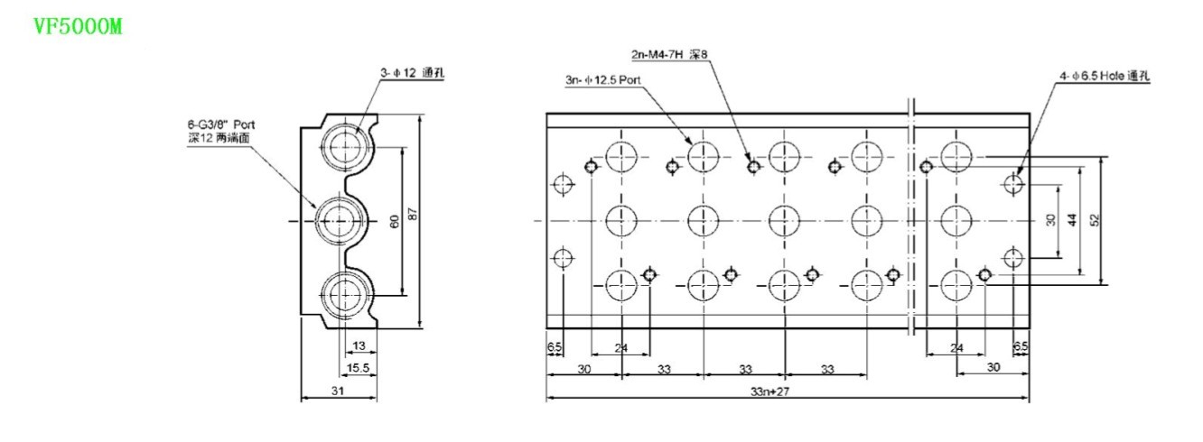  VF Series Solenoid Valve Accessories 