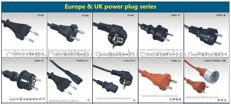 Switzerland Electrical cord Power cord plug also for israel
