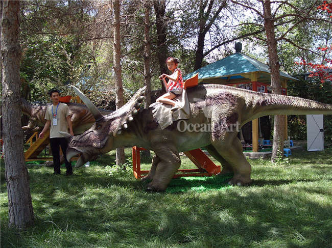 Children playground equipment dinosaur