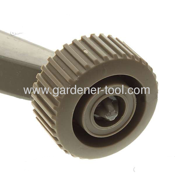 3 arm zinc alloy rotary sprinkler and zinc alloy base with wheel