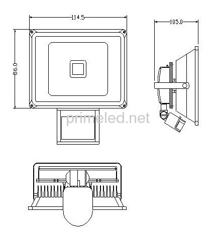 10W IR LED Flood Lights, 50W metal halide lamp Equivalent