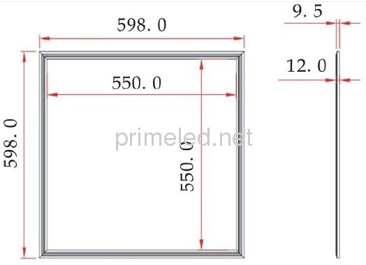  600*600mm LED Panel Light, 36/42/48/54W 