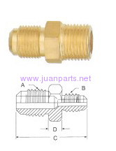 Brass pipe fitting, Half Union- Flare to NPTFE