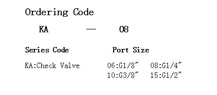 KA Series Air Check Valve 