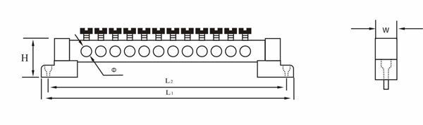 Earth Terminal .EARTH CONNECTOR WITH SQUARE SETTING