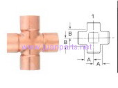 Copper pipe fitting Cross C x C x C x C