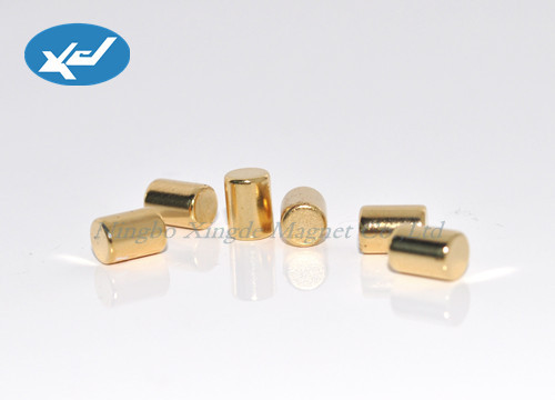 Sintered magnets gold coating